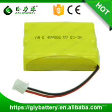 OEM recargable NI-CD AA 3.6V 500mAh batería